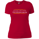 T-Shirts Red / X-Small Reviewing Code For Food And Shelter Women's Premium T-Shirt