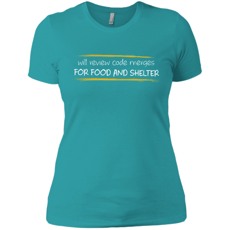 T-Shirts Tahiti Blue / X-Small Reviewing Code For Food And Shelter Women's Premium T-Shirt