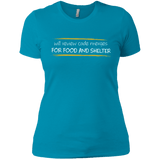 T-Shirts Turquoise / X-Small Reviewing Code For Food And Shelter Women's Premium T-Shirt