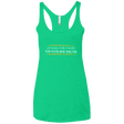 T-Shirts Envy / X-Small Reviewing Code For Food And Shelter Women's Triblend Racerback Tank