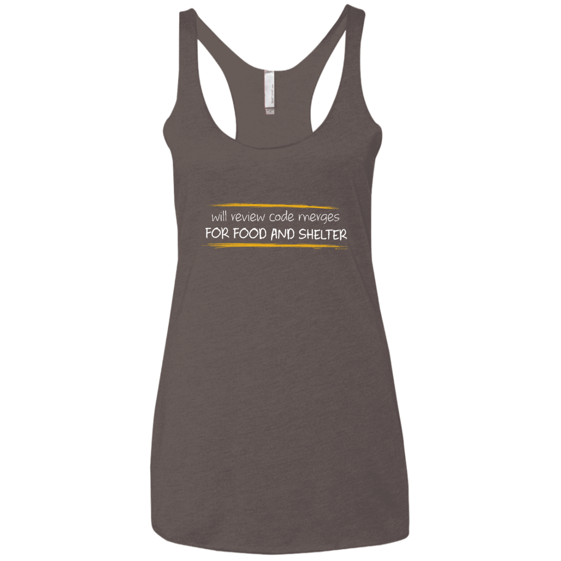 T-Shirts Macchiato / X-Small Reviewing Code For Food And Shelter Women's Triblend Racerback Tank