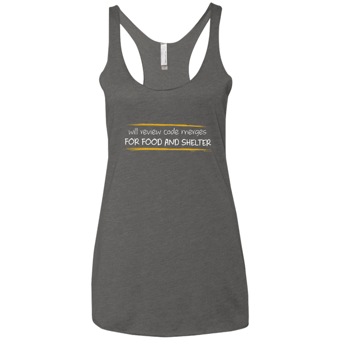 T-Shirts Premium Heather / X-Small Reviewing Code For Food And Shelter Women's Triblend Racerback Tank