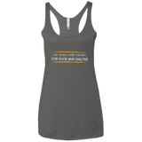 T-Shirts Premium Heather / X-Small Reviewing Code For Food And Shelter Women's Triblend Racerback Tank
