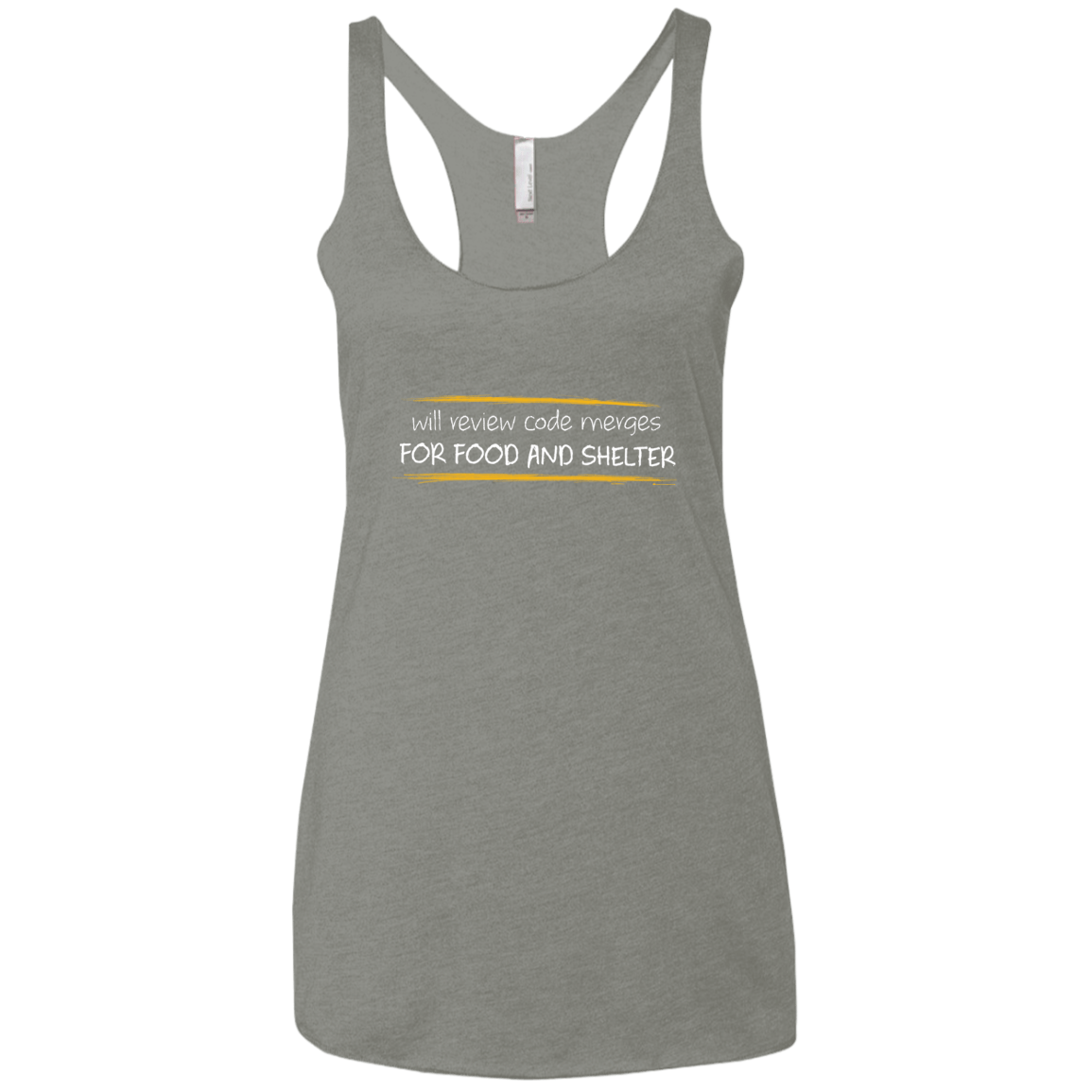 T-Shirts Venetian Grey / X-Small Reviewing Code For Food And Shelter Women's Triblend Racerback Tank