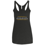 T-Shirts Vintage Black / X-Small Reviewing Code For Food And Shelter Women's Triblend Racerback Tank