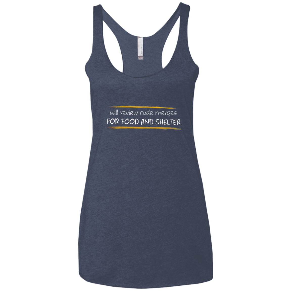 T-Shirts Vintage Navy / X-Small Reviewing Code For Food And Shelter Women's Triblend Racerback Tank