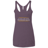 T-Shirts Vintage Purple / X-Small Reviewing Code For Food And Shelter Women's Triblend Racerback Tank