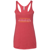 T-Shirts Vintage Red / X-Small Reviewing Code For Food And Shelter Women's Triblend Racerback Tank
