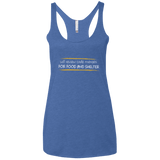 T-Shirts Vintage Royal / X-Small Reviewing Code For Food And Shelter Women's Triblend Racerback Tank