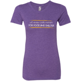 T-Shirts Purple Rush / Small Reviewing Code For Food And Shelter Women's Triblend T-Shirt
