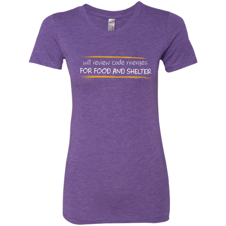 T-Shirts Purple Rush / Small Reviewing Code For Food And Shelter Women's Triblend T-Shirt