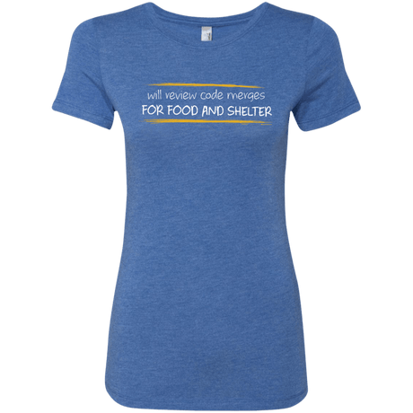 T-Shirts Vintage Royal / Small Reviewing Code For Food And Shelter Women's Triblend T-Shirt