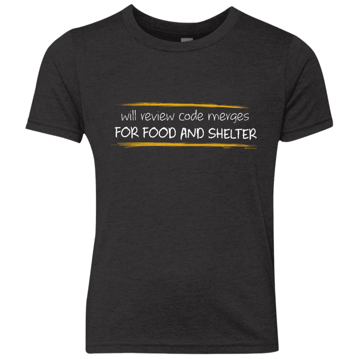 T-Shirts Vintage Black / YXS Reviewing Code For Food And Shelter Youth Triblend T-Shirt