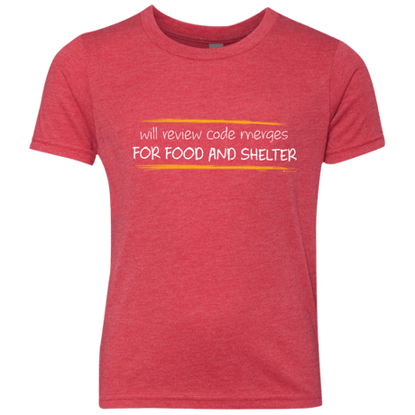 T-Shirts Vintage Red / YXS Reviewing Code For Food And Shelter Youth Triblend T-Shirt