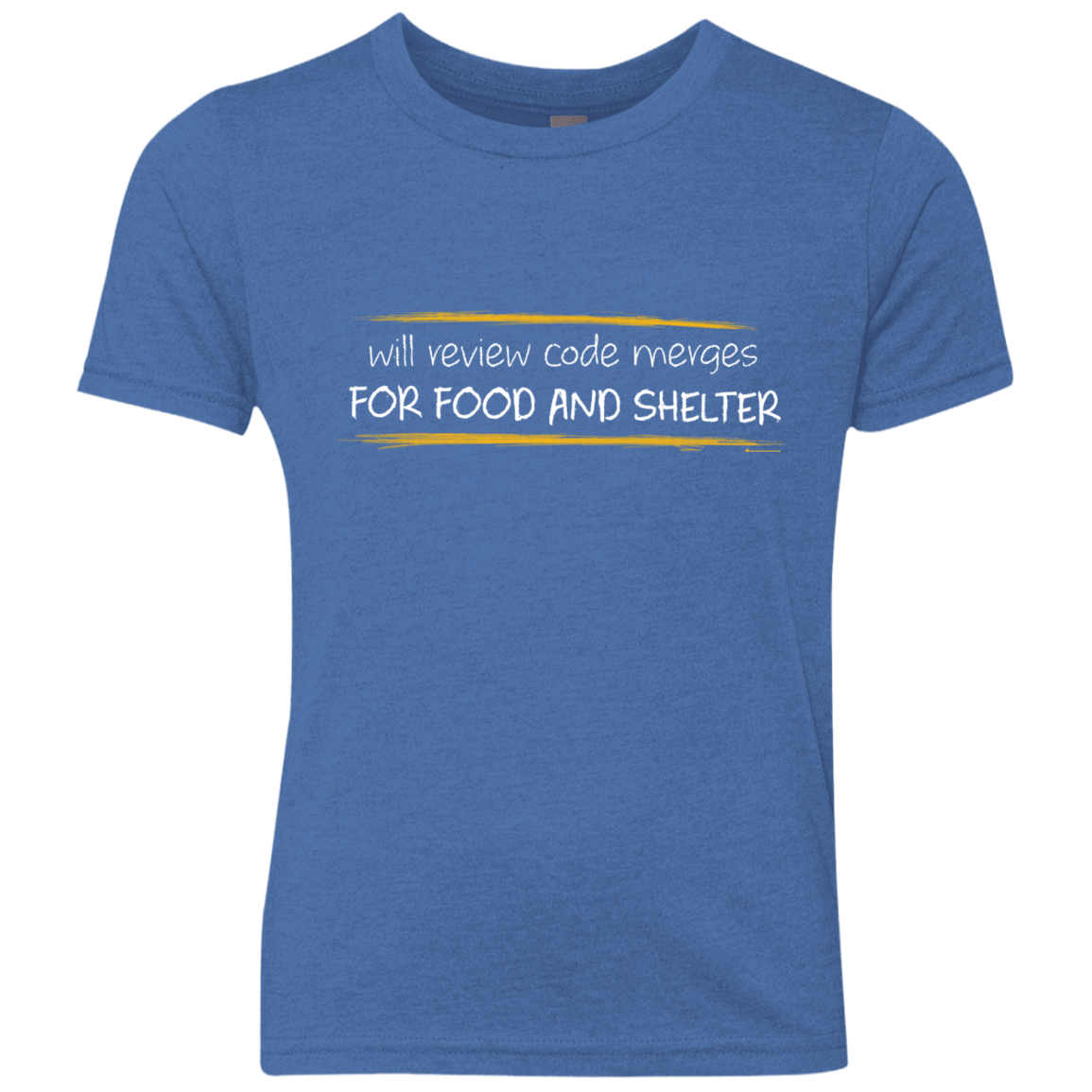 T-Shirts Vintage Royal / YXS Reviewing Code For Food And Shelter Youth Triblend T-Shirt