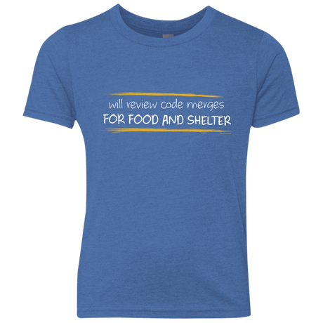 T-Shirts Vintage Royal / YXS Reviewing Code For Food And Shelter Youth Triblend T-Shirt