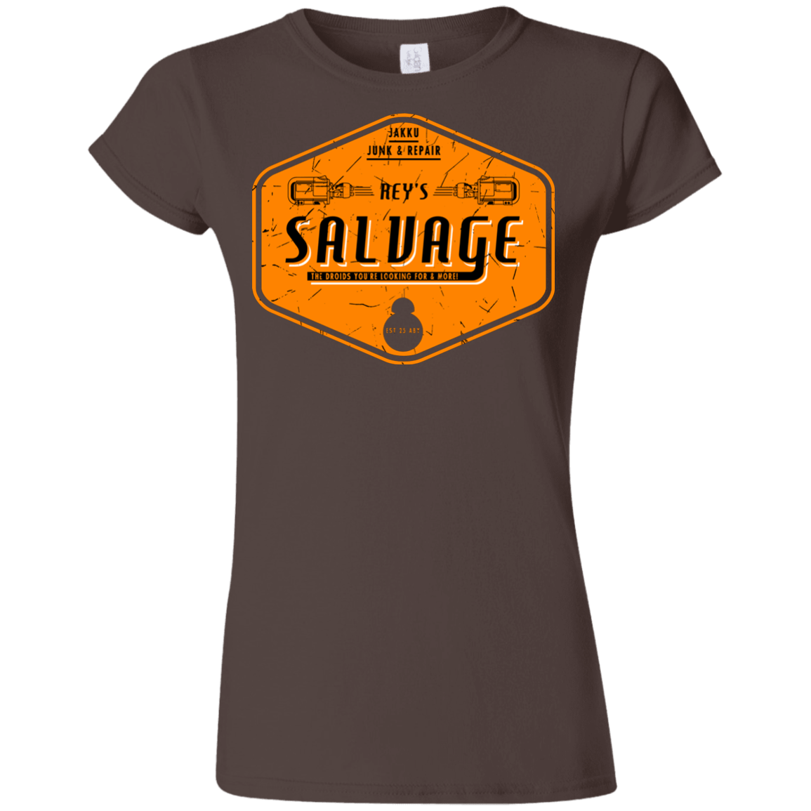 T-Shirts Dark Chocolate / S Reys Salvage Junior Slimmer-Fit T-Shirt