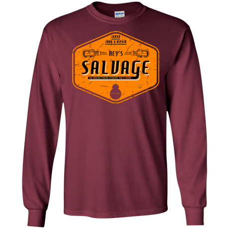 T-Shirts Maroon / S Reys Salvage Men's Long Sleeve T-Shirt