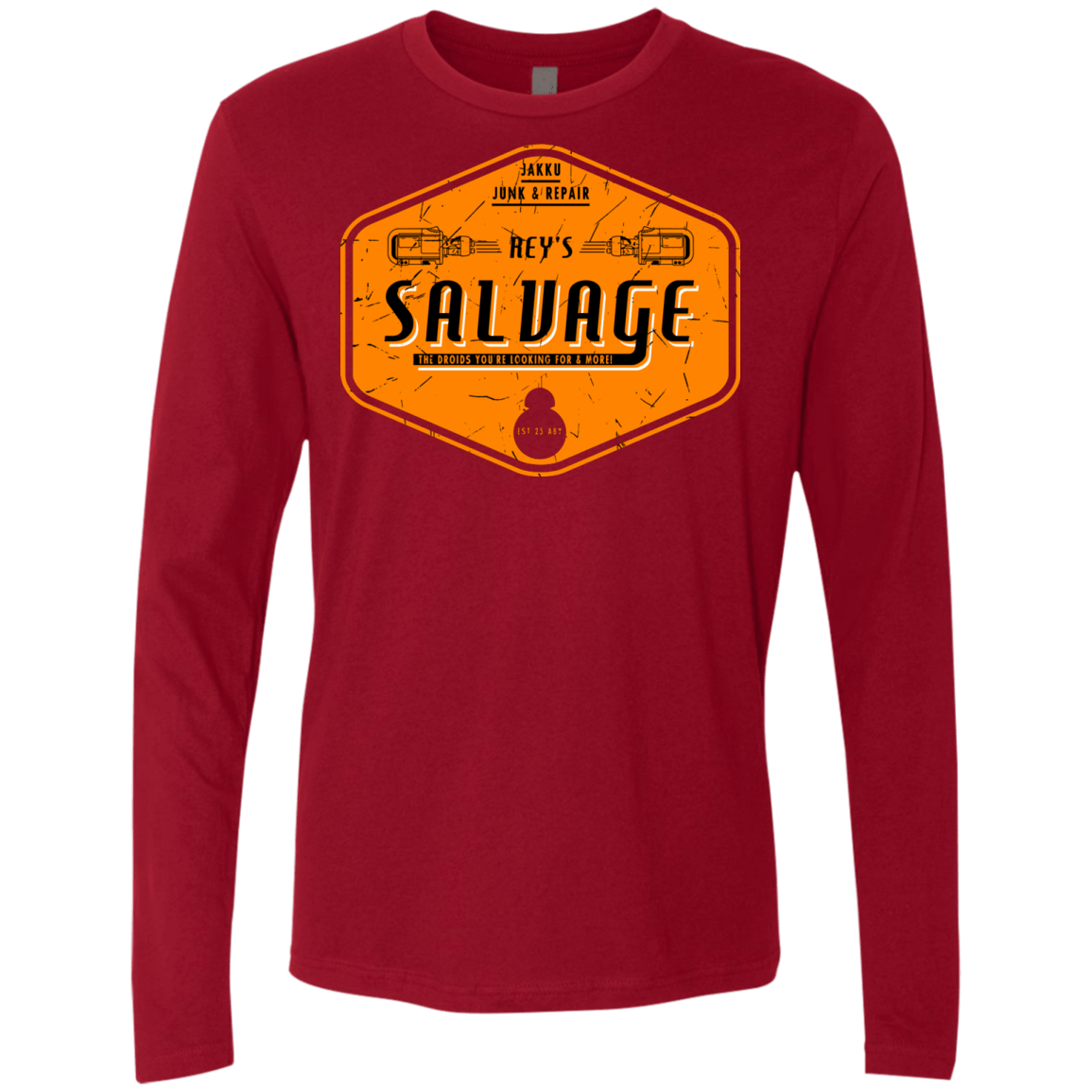 T-Shirts Cardinal / S Reys Salvage Men's Premium Long Sleeve