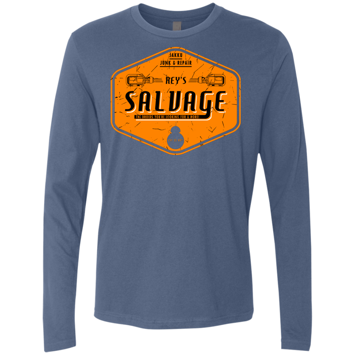 T-Shirts Indigo / S Reys Salvage Men's Premium Long Sleeve