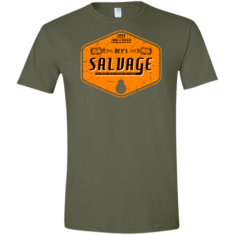T-Shirts Military Green / S Reys Salvage Men's Semi-Fitted Softstyle