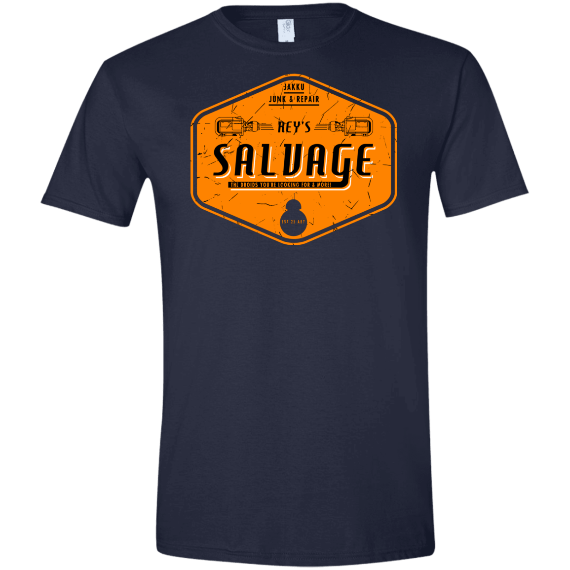 T-Shirts Navy / X-Small Reys Salvage Men's Semi-Fitted Softstyle