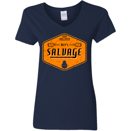 T-Shirts Navy / S Reys Salvage Women's V-Neck T-Shirt