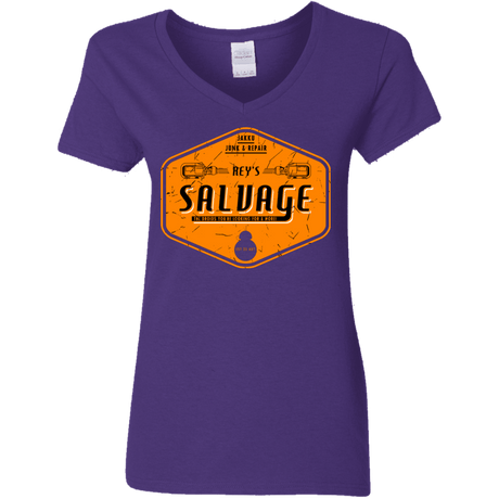 T-Shirts Purple / S Reys Salvage Women's V-Neck T-Shirt