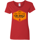 T-Shirts Red / S Reys Salvage Women's V-Neck T-Shirt