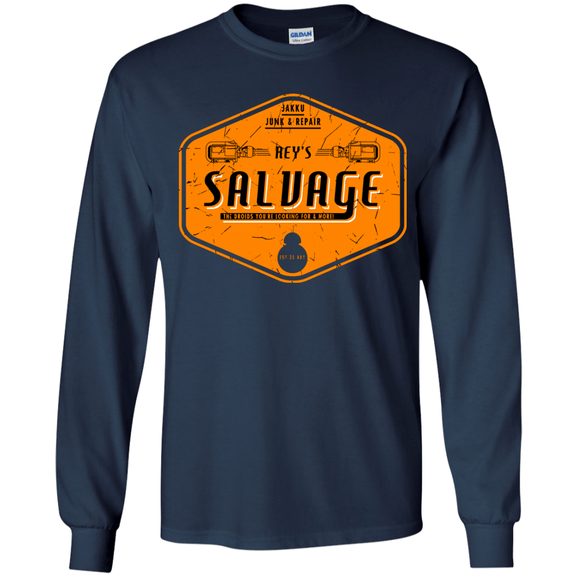 T-Shirts Navy / YS Reys Salvage Youth Long Sleeve T-Shirt
