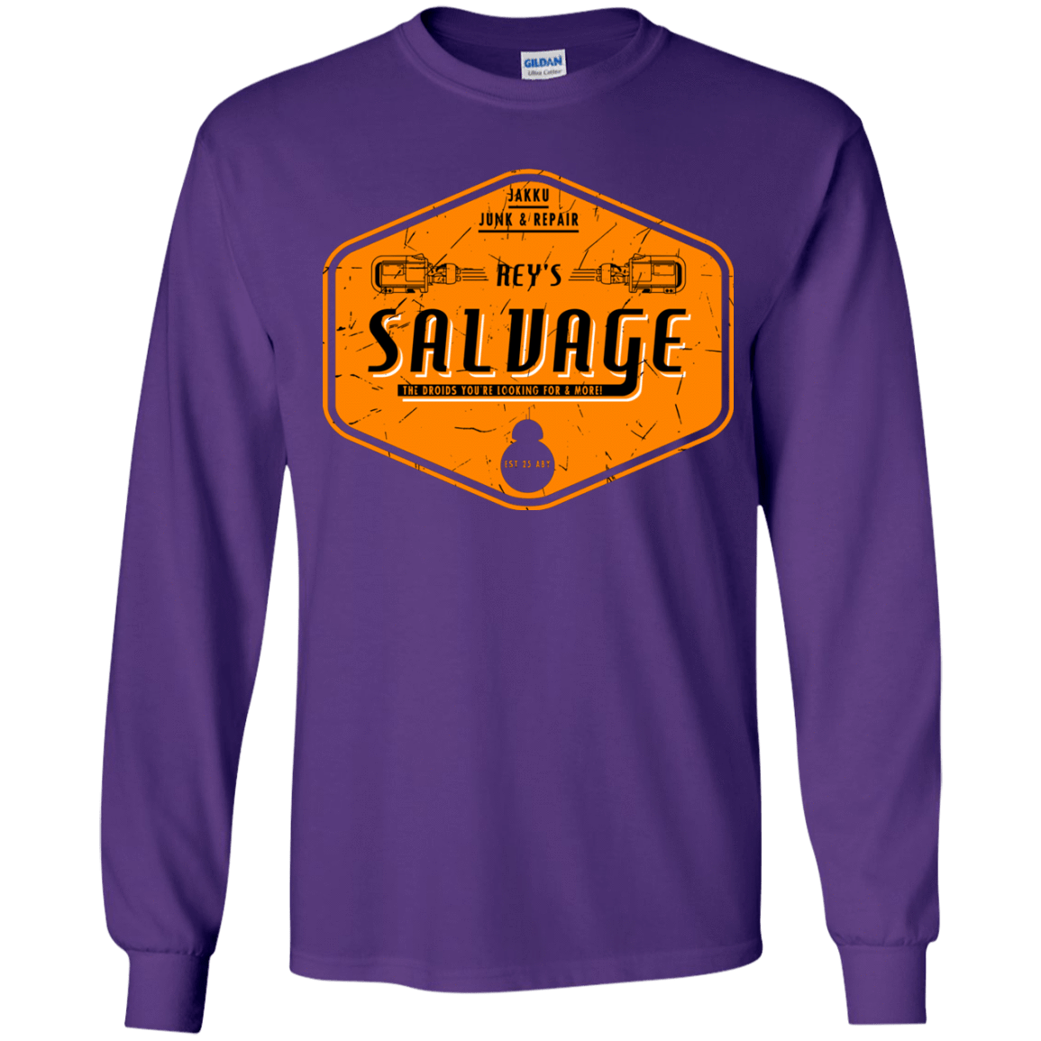 T-Shirts Purple / YS Reys Salvage Youth Long Sleeve T-Shirt