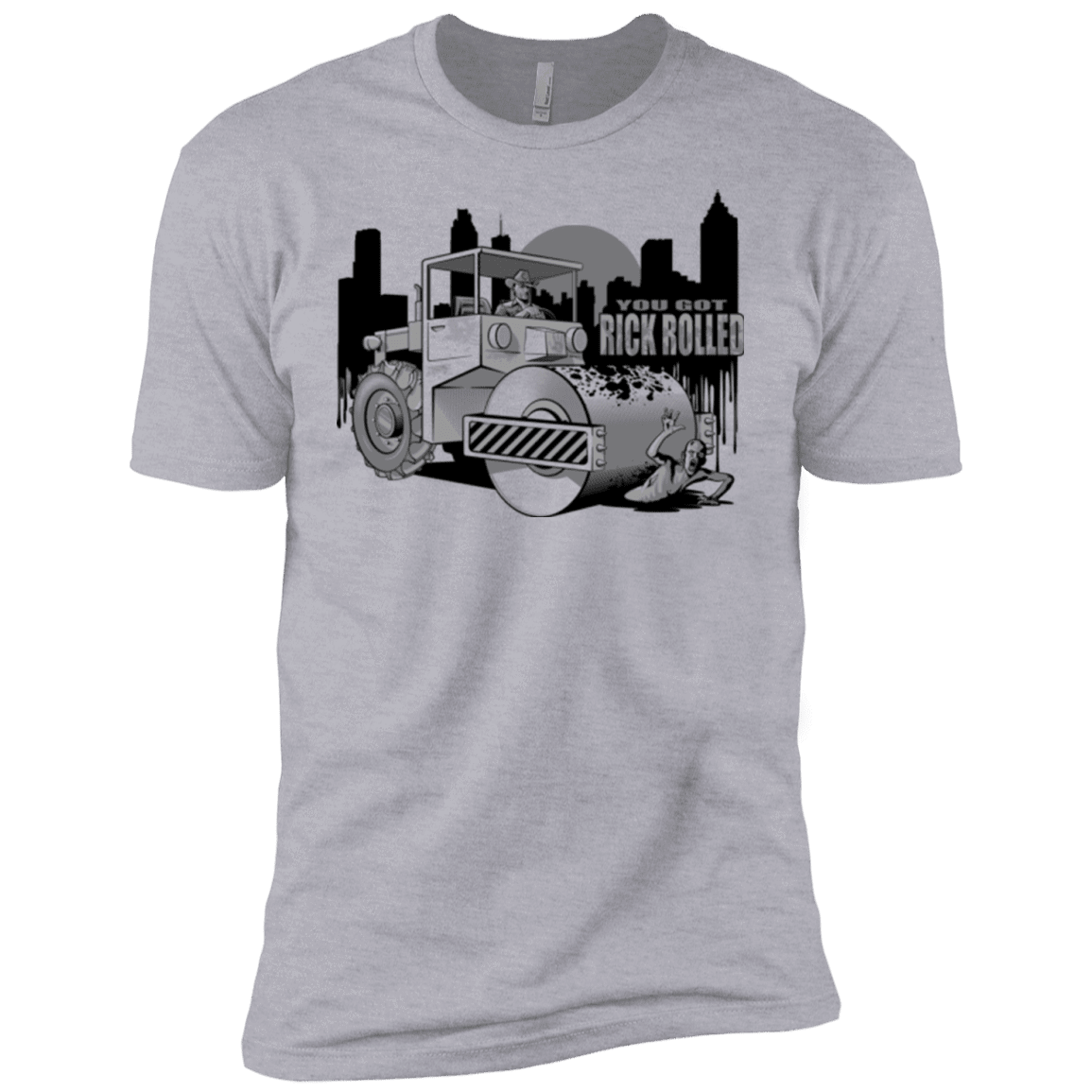 T-Shirts Heather Grey / YXS Rick Rolled Boys Premium T-Shirt