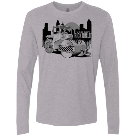 T-Shirts Heather Grey / Small Rick Rolled Men's Premium Long Sleeve
