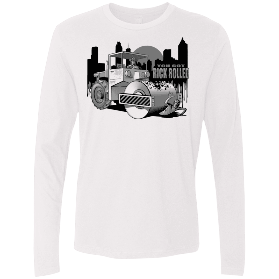 T-Shirts White / Small Rick Rolled Men's Premium Long Sleeve