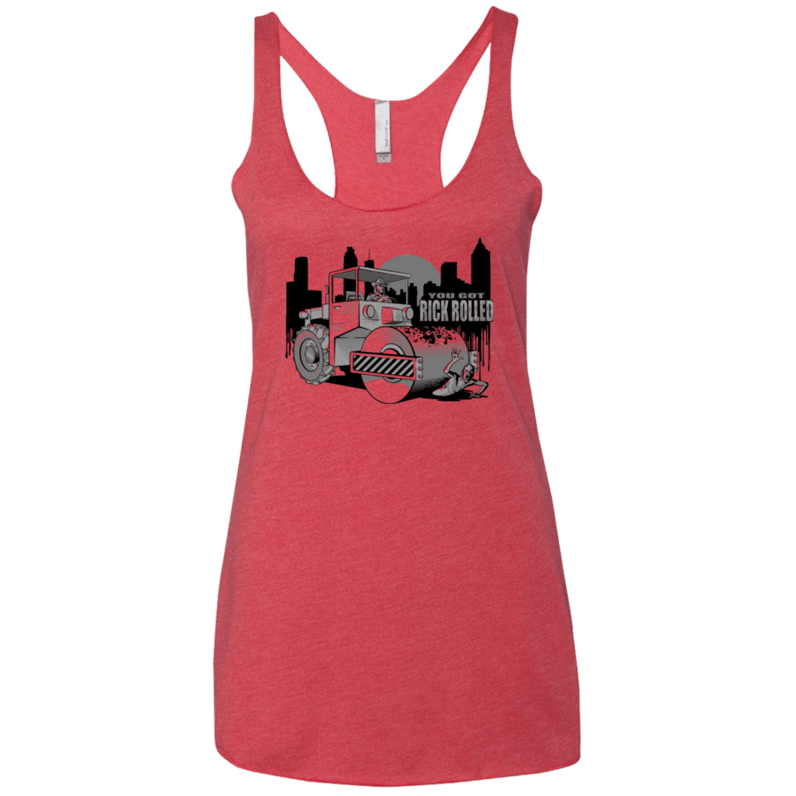 T-Shirts Vintage Red / X-Small Rick Rolled Women's Triblend Racerback Tank