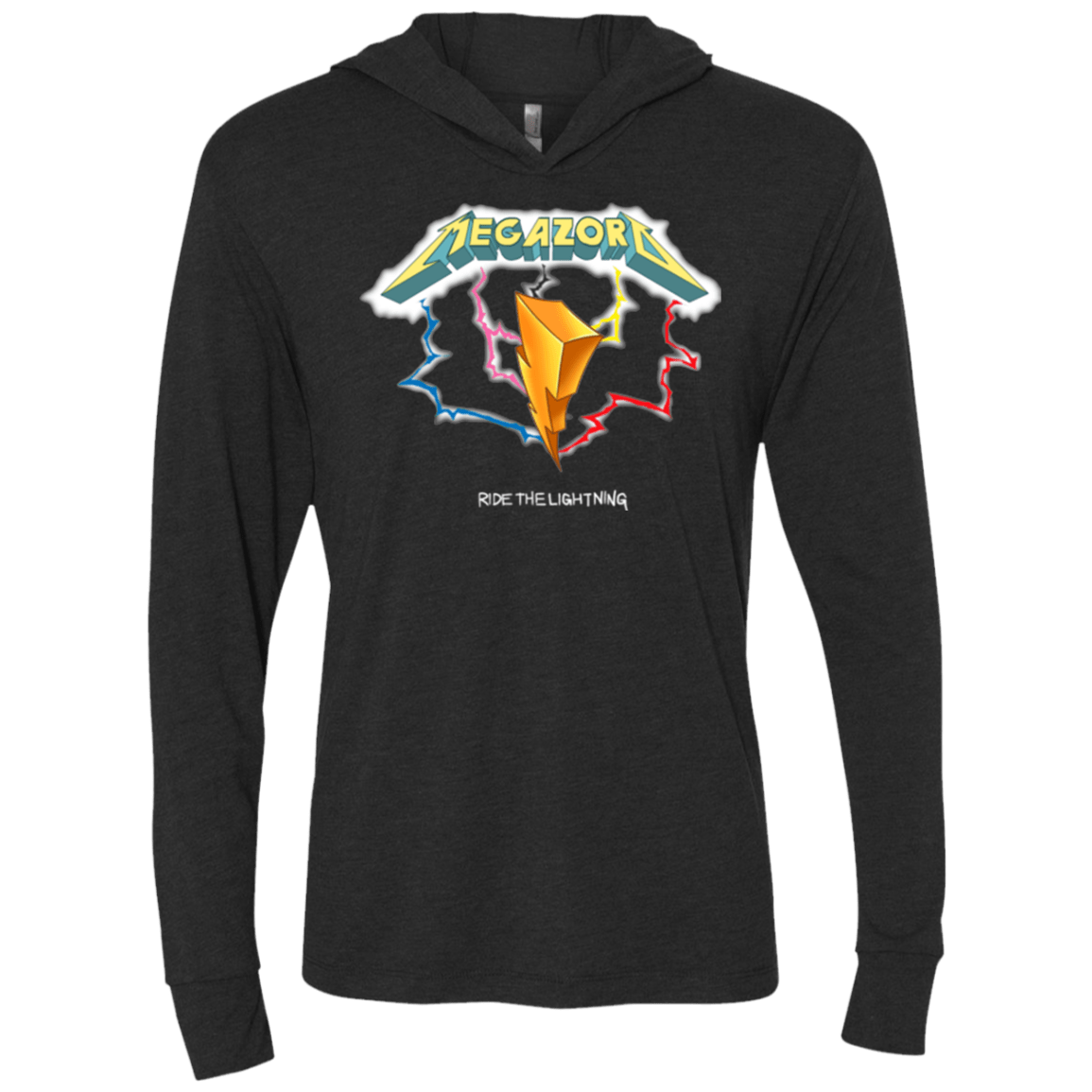 T-Shirts Vintage Black / X-Small Ride the Lightning Triblend Long Sleeve Hoodie Tee