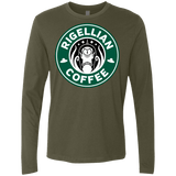 T-Shirts Military Green / Small Rigellian Coffee Men's Premium Long Sleeve