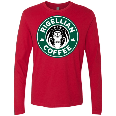 T-Shirts Red / Small Rigellian Coffee Men's Premium Long Sleeve