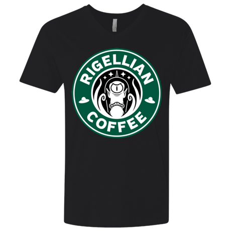 T-Shirts Black / X-Small Rigellian Coffee Men's Premium V-Neck