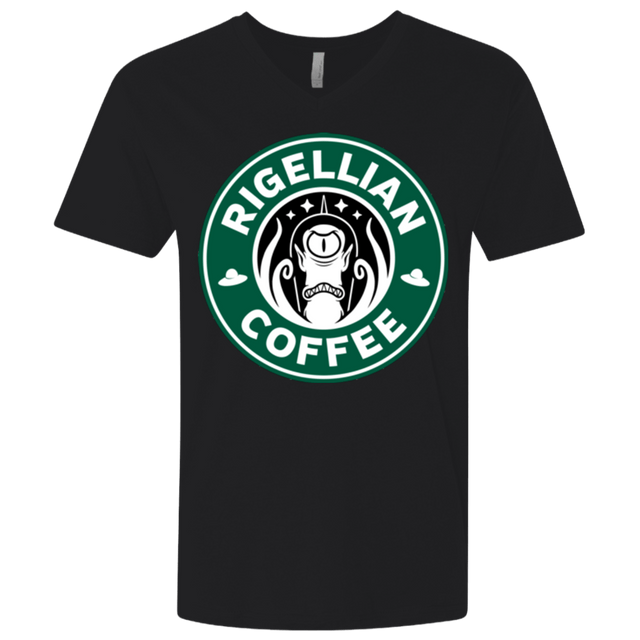 T-Shirts Black / X-Small Rigellian Coffee Men's Premium V-Neck