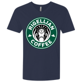 T-Shirts Midnight Navy / X-Small Rigellian Coffee Men's Premium V-Neck