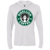 T-Shirts Heather White / X-Small Rigellian Coffee Triblend Long Sleeve Hoodie Tee