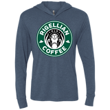 T-Shirts Indigo / X-Small Rigellian Coffee Triblend Long Sleeve Hoodie Tee