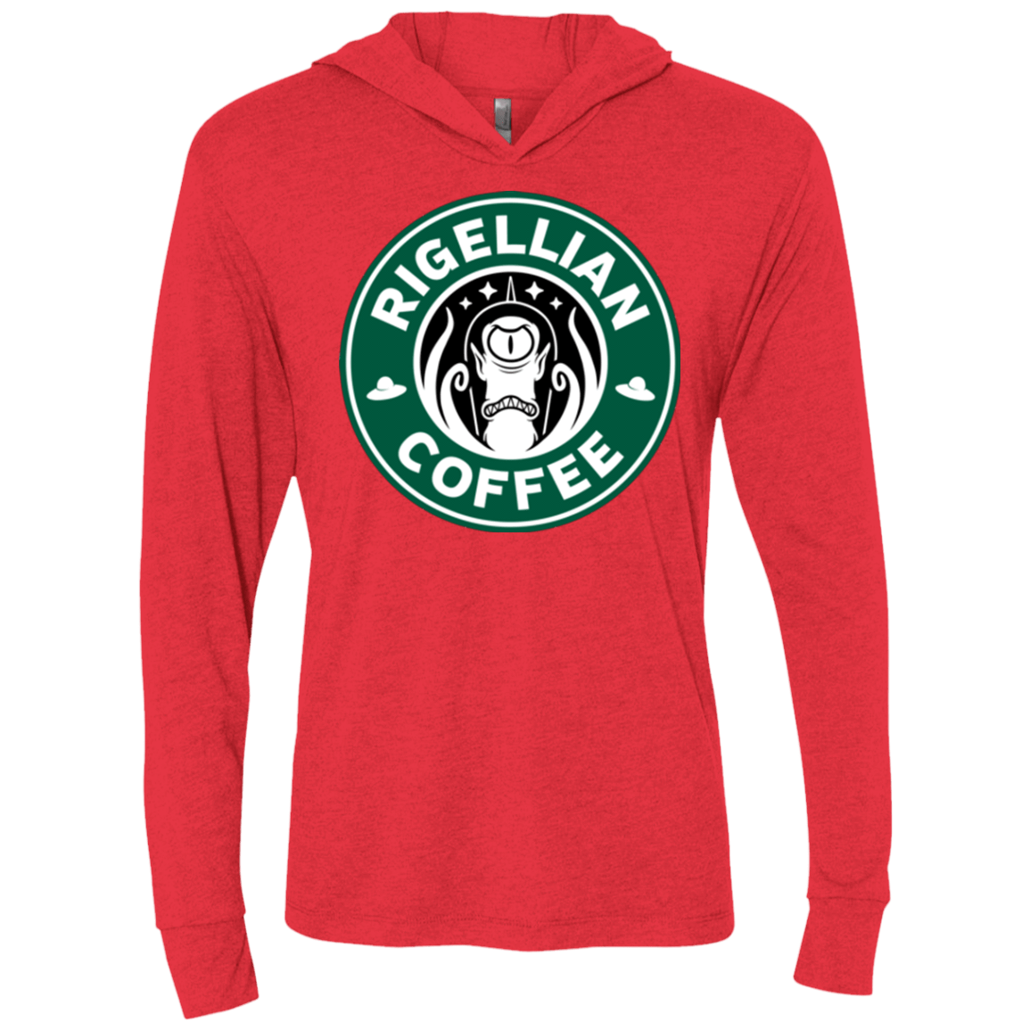 T-Shirts Vintage Red / X-Small Rigellian Coffee Triblend Long Sleeve Hoodie Tee