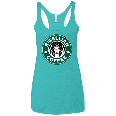 T-Shirts Tahiti Blue / X-Small Rigellian Coffee Women's Triblend Racerback Tank