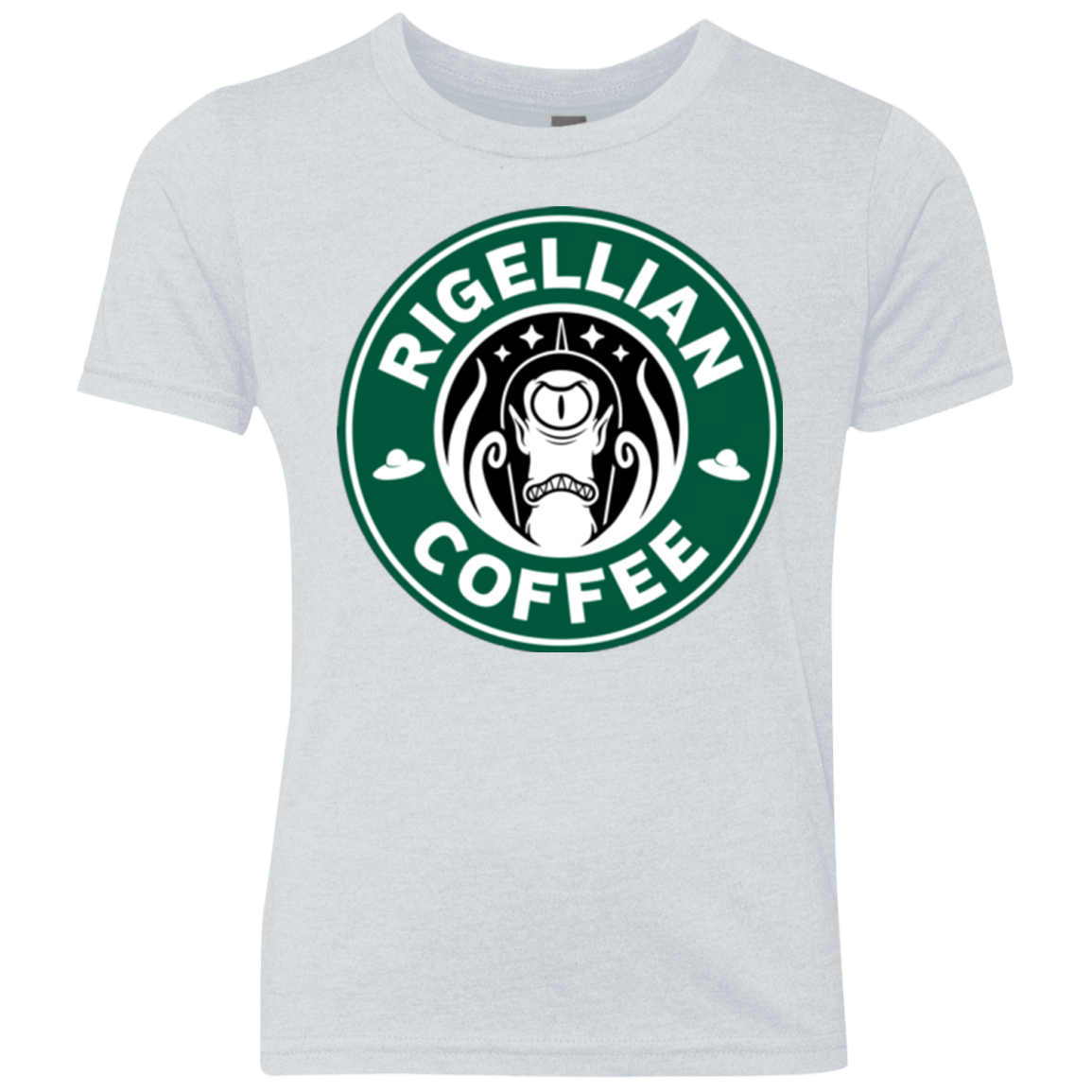 T-Shirts Heather White / YXS Rigellian Coffee Youth Triblend T-Shirt