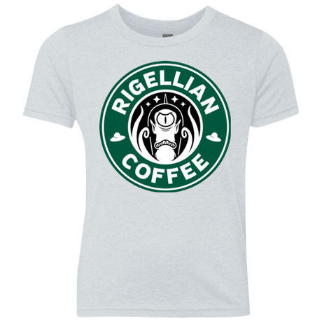 T-Shirts Heather White / YXS Rigellian Coffee Youth Triblend T-Shirt