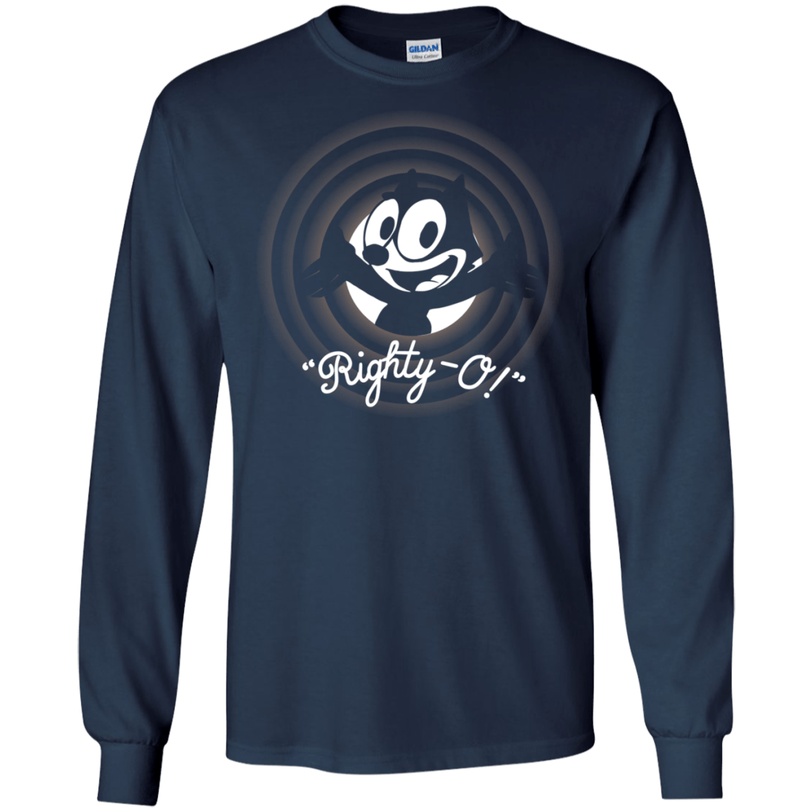 T-Shirts Navy / S Righty -O Men's Long Sleeve T-Shirt