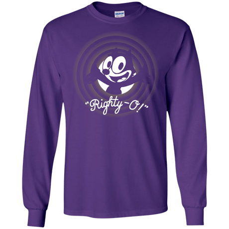 T-Shirts Purple / S Righty -O Men's Long Sleeve T-Shirt