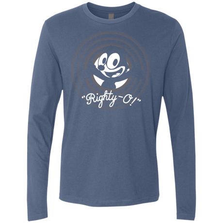 T-Shirts Indigo / S Righty -O Men's Premium Long Sleeve